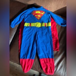 Vintage Rubie’s DC Comic Superman Toddler Halloween Costume comfy cozy warm